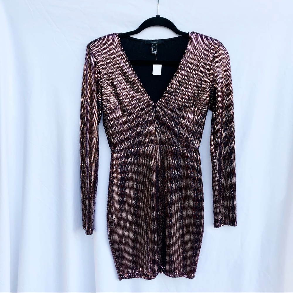Small Rose Gold Mini Dress- forever 21